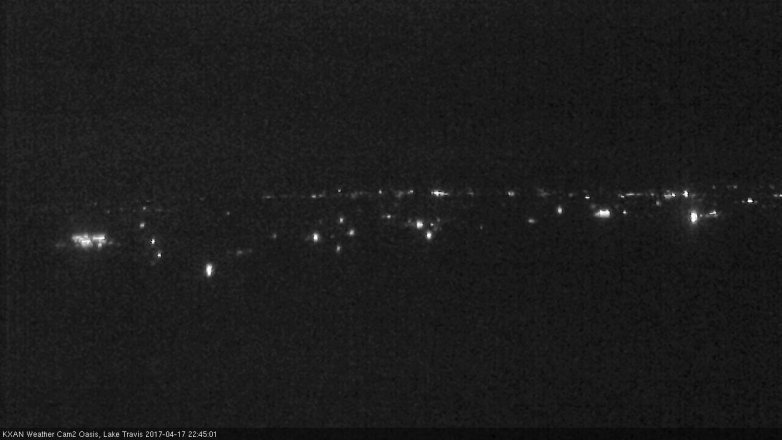 Lake Travis webcam, April 17, 2017 9:45 PM CT
