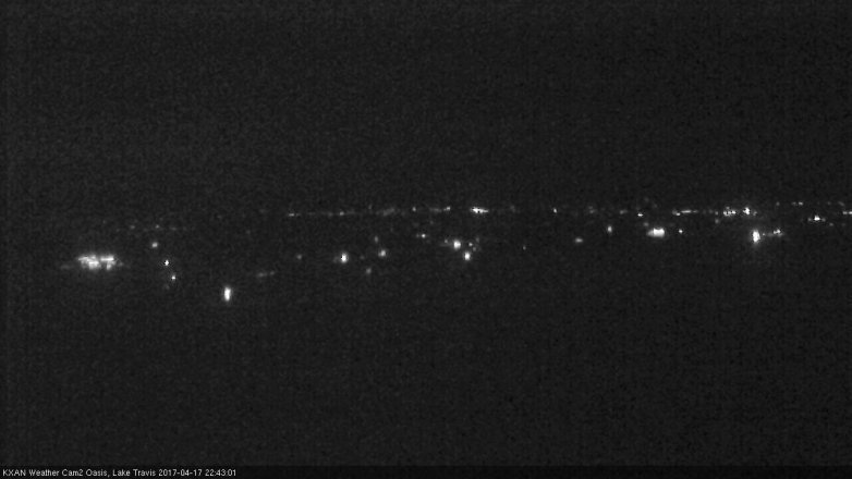 Lake Travis webcam, April 17, 2017 9:55 PM CT