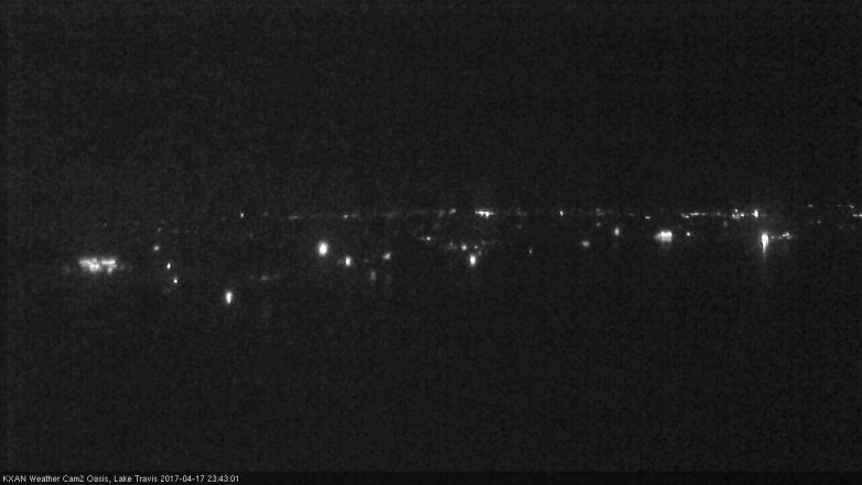 Lake Travis webcam, April 17, 2017 10:40 PM CT