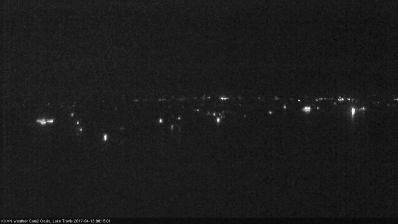 Lake Travis webcam, April 17, 2017 11:25 PM CT