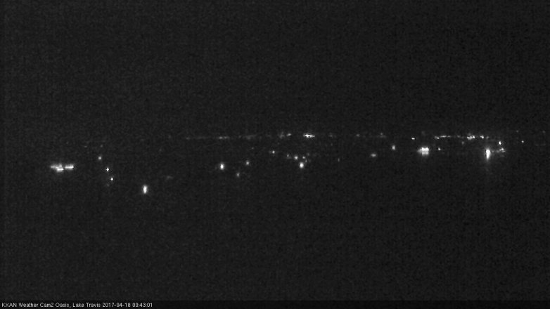 Lake Travis webcam, April 17, 2017 11:45 PM CT