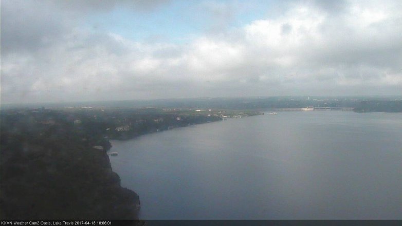 Lake Travis webcam, April 18, 2017 9:05 AM CT