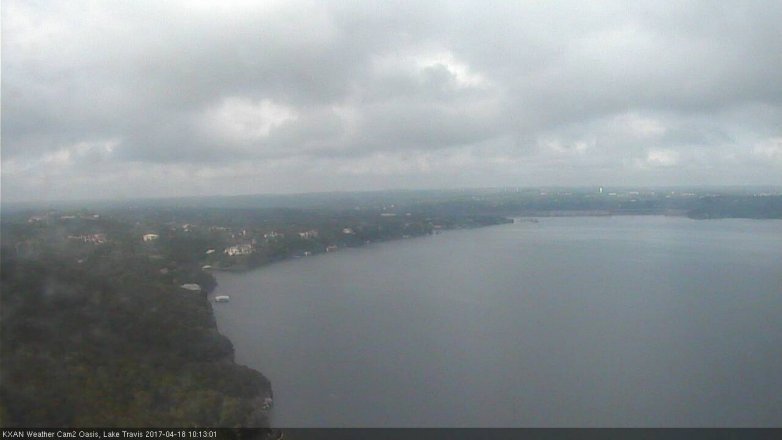 Lake Travis webcam, April 18, 2017 9:25 AM CT