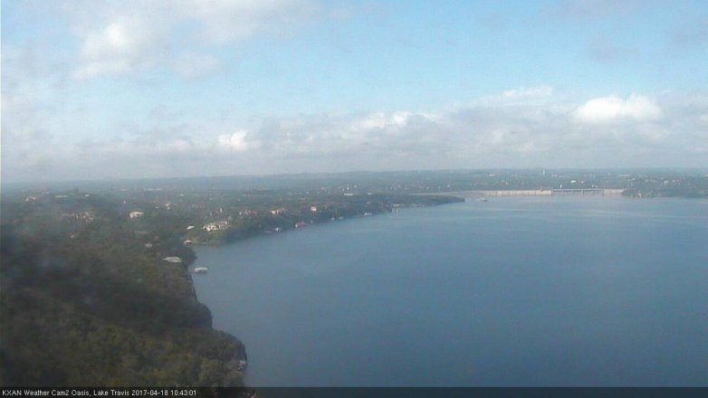 Lake Travis webcam, April 18, 2017 9:45 AM CT