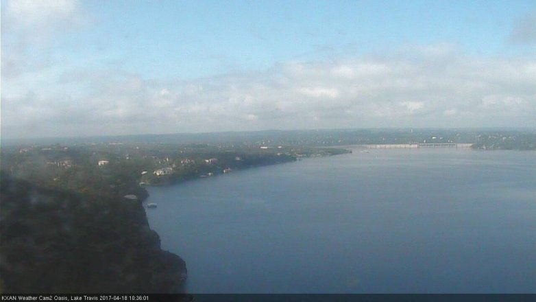 Lake Travis webcam, April 18, 2017 9:50 AM CT