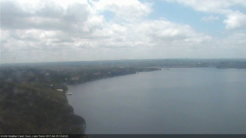 Lake Travis webcam, April 18, 2017 1:00 PM CT