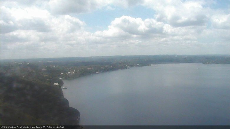 Lake Travis webcam, April 18, 2017 1:25 PM CT