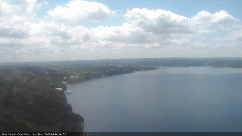 Lake Travis webcam, April 18, 2017 1:35 PM CT