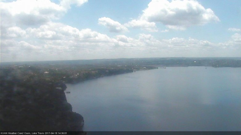 Lake Travis webcam, April 18, 2017 1:55 PM CT
