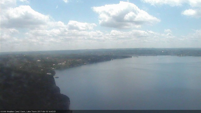 Lake Travis webcam, April 18, 2017 2:05 PM CT