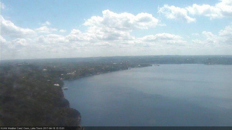 Lake Travis webcam, April 18, 2017 2:15 PM CT