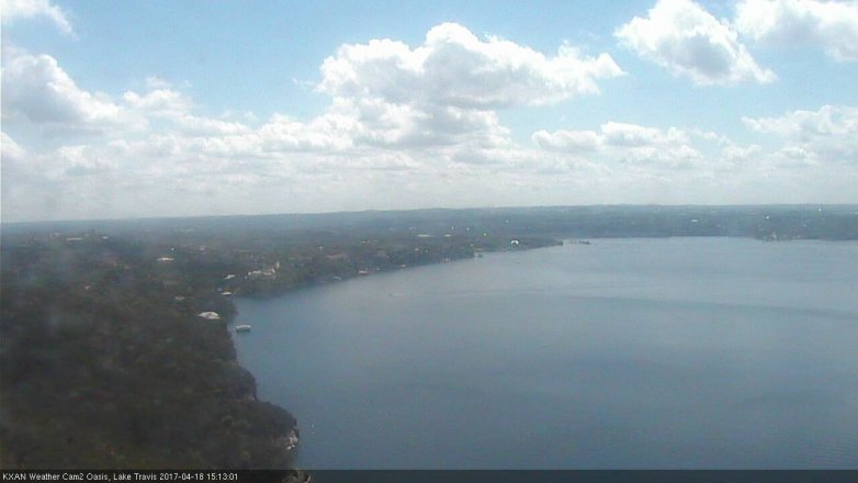 Lake Travis webcam, April 18, 2017 2:30 PM CT