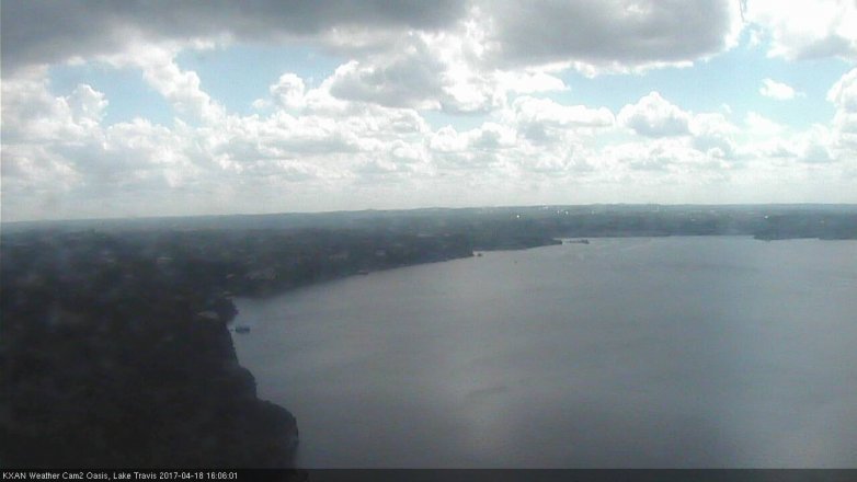 Lake Travis webcam, April 18, 2017 3:05 PM CT