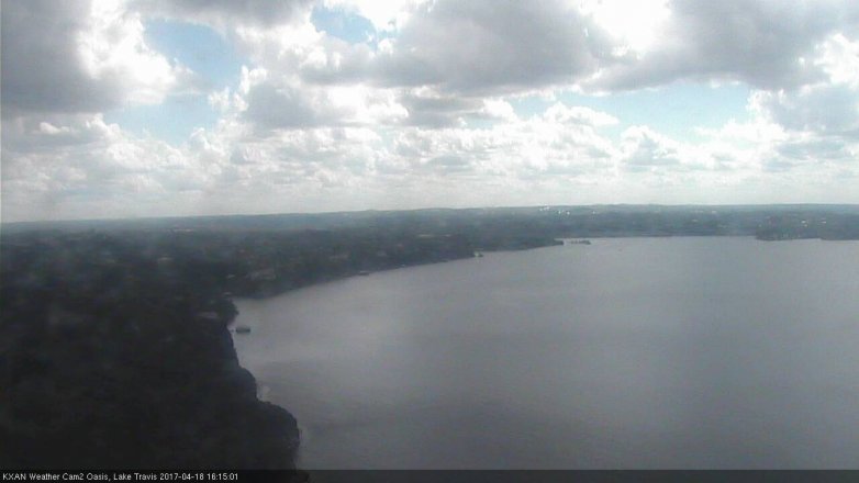 Lake Travis webcam, April 18, 2017 3:35 PM CT