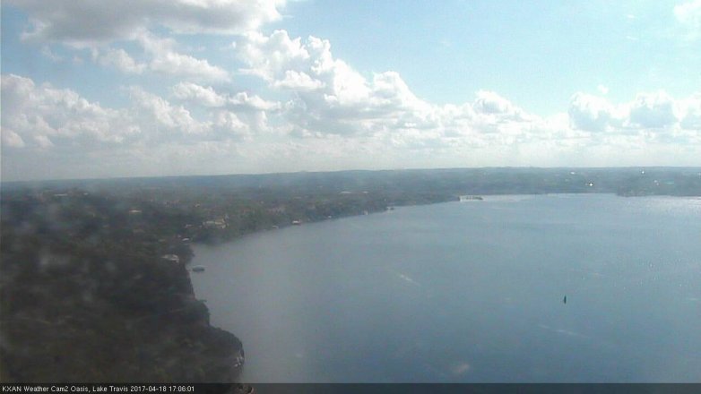 Lake Travis webcam, April 18, 2017 4:05 PM CT