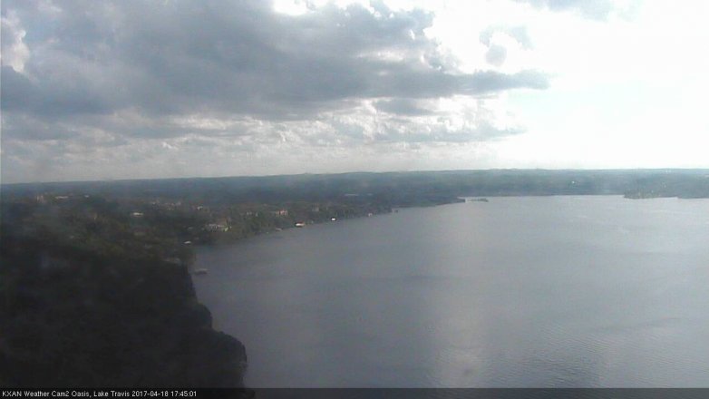 Lake Travis webcam, April 18, 2017 5:10 PM CT