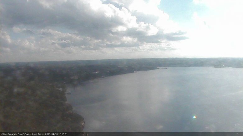 Lake Travis webcam, April 18, 2017 5:35 PM CT