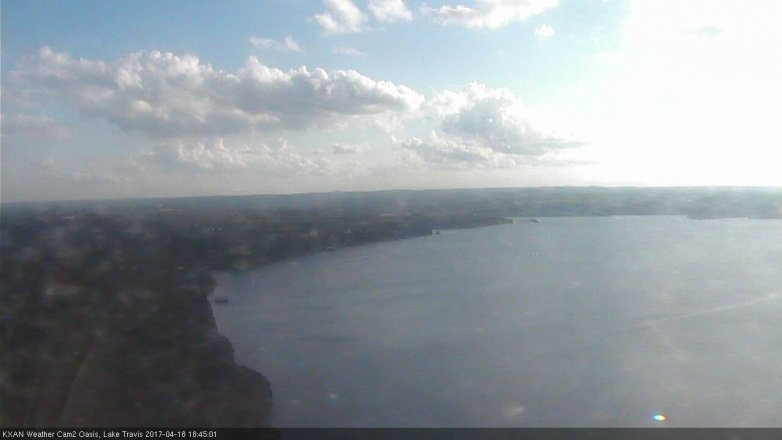 Lake Travis webcam, April 18, 2017 5:45 PM CT