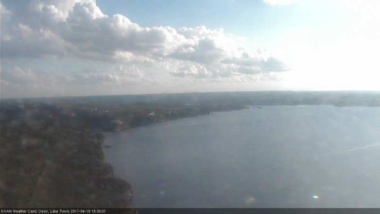 Lake Travis webcam, April 18, 2017 6:00 PM CT