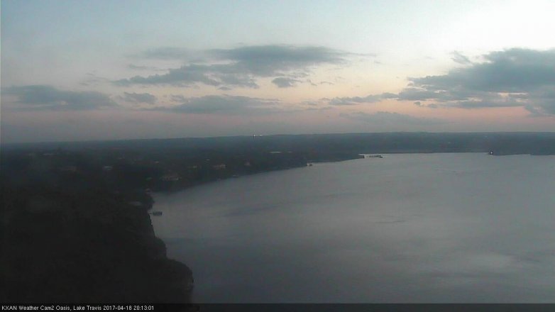Lake Travis webcam, April 18, 2017 7:20 PM CT