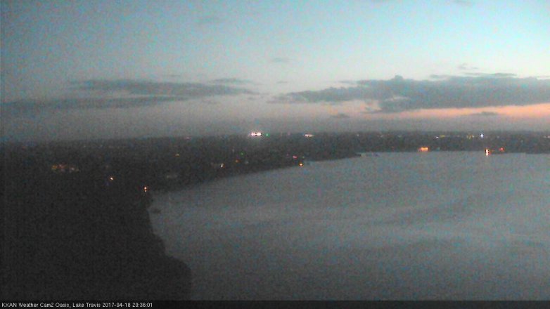 Lake Travis webcam, April 18, 2017 7:40 PM CT