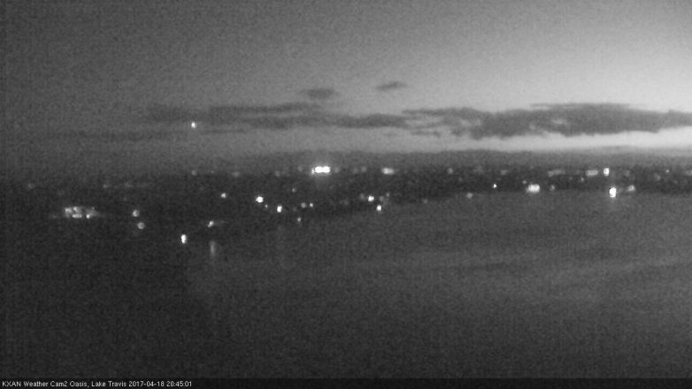 Lake Travis webcam, April 18, 2017 7:45 PM CT