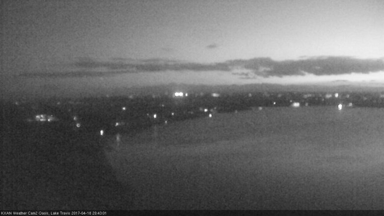 Lake Travis webcam, April 18, 2017 8:05 PM CT