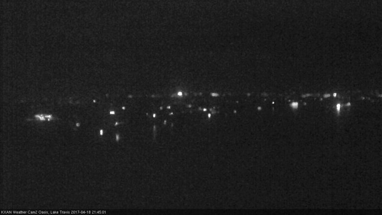 Lake Travis webcam, April 18, 2017 9:05 PM CT