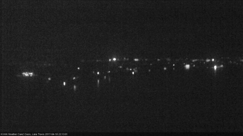 Lake Travis webcam, April 18, 2017 9:35 PM CT