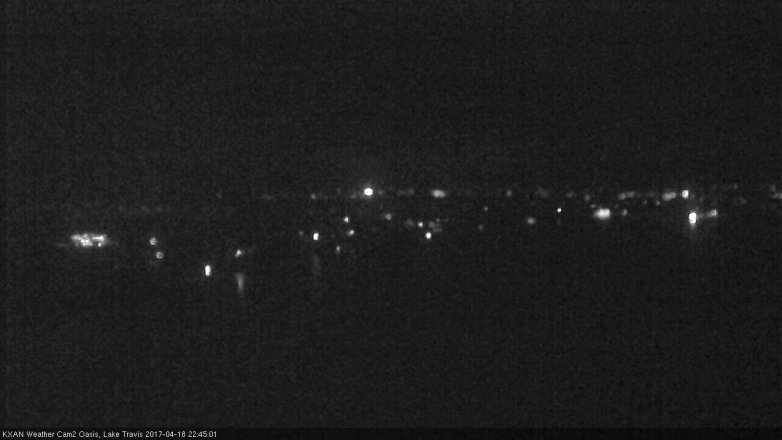 Lake Travis webcam, April 18, 2017 10:00 PM CT