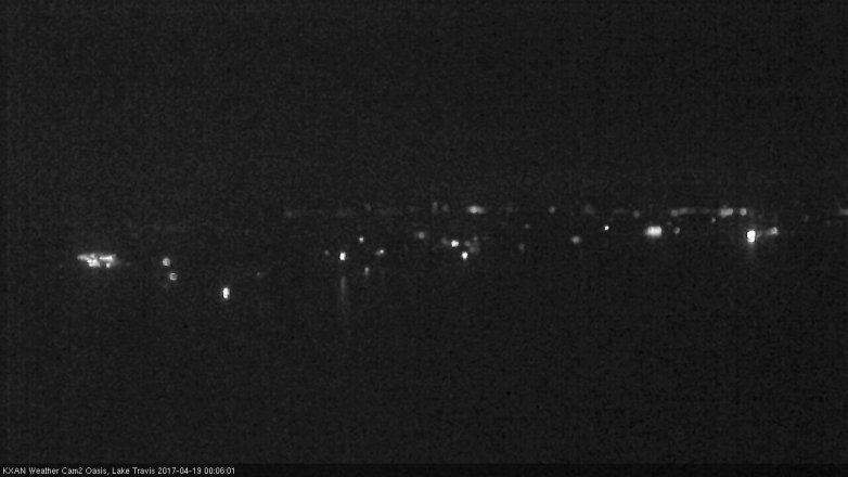 Lake Travis webcam, April 18, 2017 11:20 PM CT