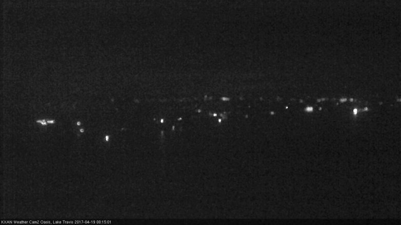 Lake Travis webcam, April 18, 2017 11:30 PM CT