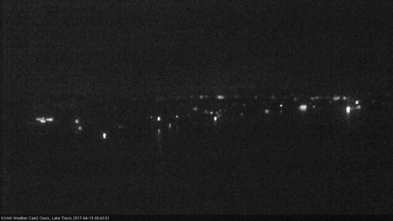 Lake Travis webcam, April 18, 2017 11:45 PM CT