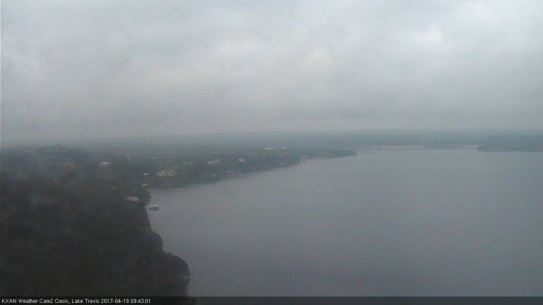 Lake Travis webcam, April 19, 2017 9:05 AM CT