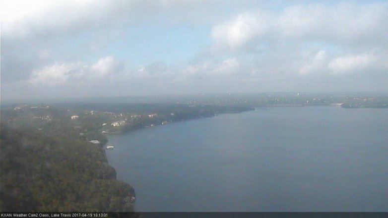 Lake Travis webcam, April 19, 2017 9:10 AM CT