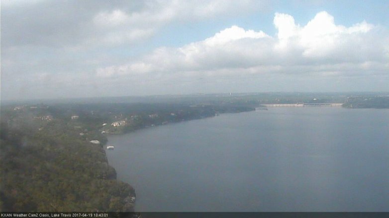 Lake Travis webcam, April 19, 2017 9:40 AM CT