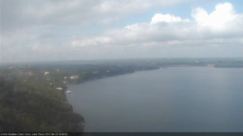 Lake Travis webcam, April 19, 2017 9:45 AM CT