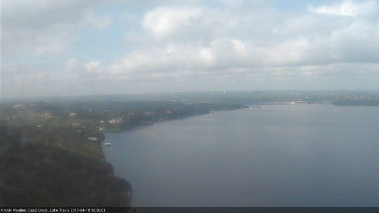 Lake Travis webcam, April 19, 2017 9:55 AM CT