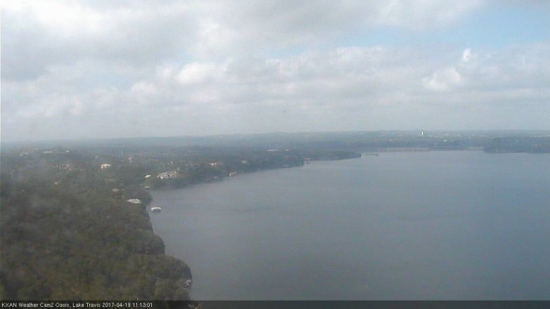 Lake Travis webcam, April 19, 2017 10:30 AM CT