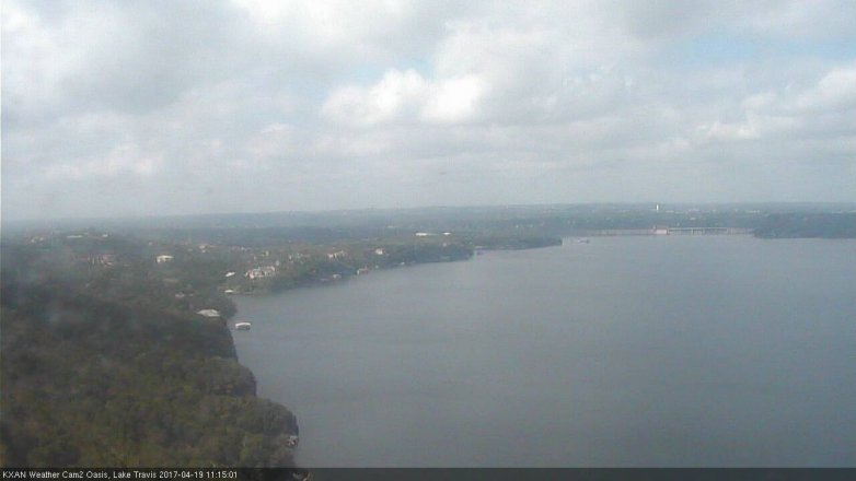 Lake Travis webcam, April 19, 2017 10:35 AM CT