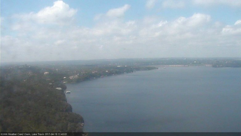 Lake Travis webcam, April 19, 2017 10:45 AM CT