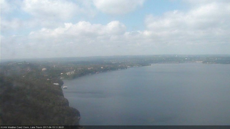 Lake Travis webcam, April 19, 2017 10:55 AM CT