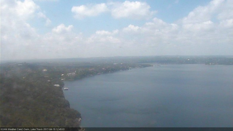 Lake Travis webcam, April 19, 2017 12:10 PM CT