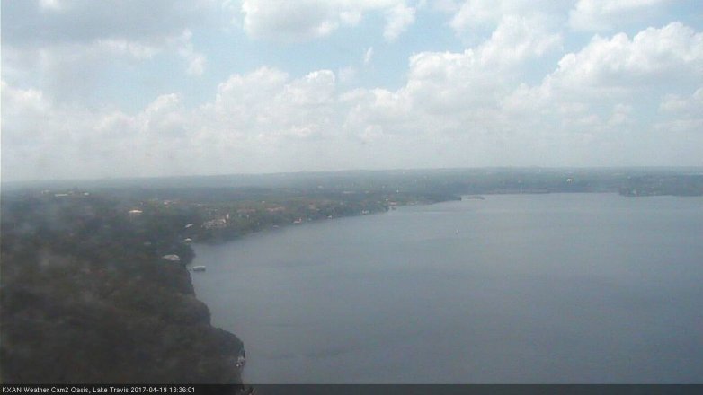 Lake Travis webcam, April 19, 2017 12:40 PM CT