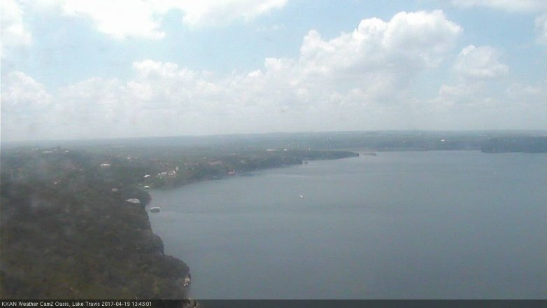 Lake Travis webcam, April 19, 2017 12:50 PM CT