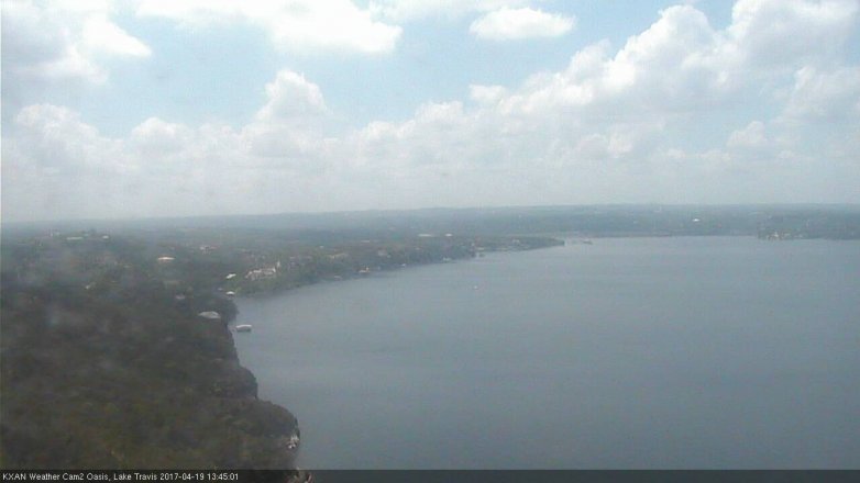 Lake Travis webcam, April 19, 2017 1:05 PM CT