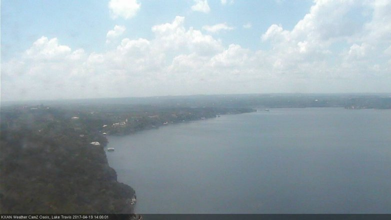 Lake Travis webcam, April 19, 2017 1:20 PM CT