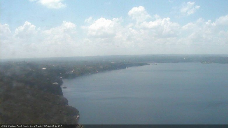 Lake Travis webcam, April 19, 2017 1:25 PM CT
