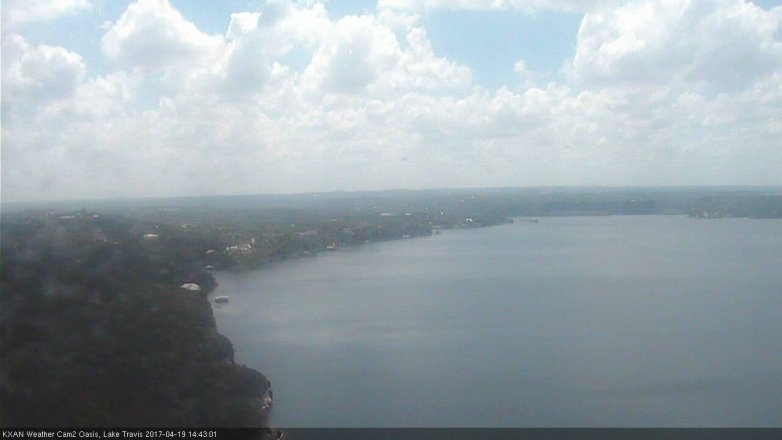 Lake Travis webcam, April 19, 2017 1:55 PM CT