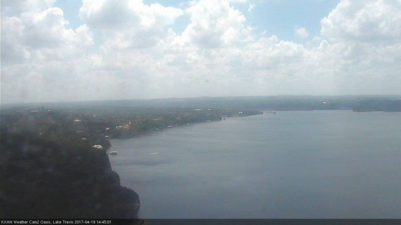 Lake Travis webcam, April 19, 2017 2:00 PM CT